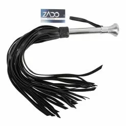 Zado Leather Whip With Metal Handle