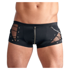 Svenjoyment Black Trunks With Lacing And Mesh