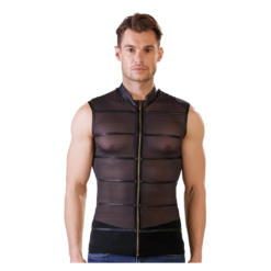 NEK Black Powernet Muscle Shirt With Zipper