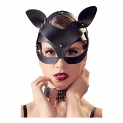 Bad Kitty Black Faux Leather Cat Mask