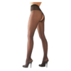 Cottelli Lingerie Black Crotchless Tights