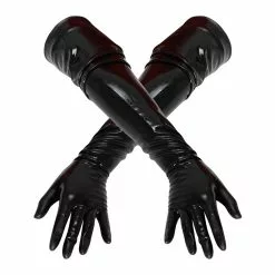 Late X Black Latex Gloves