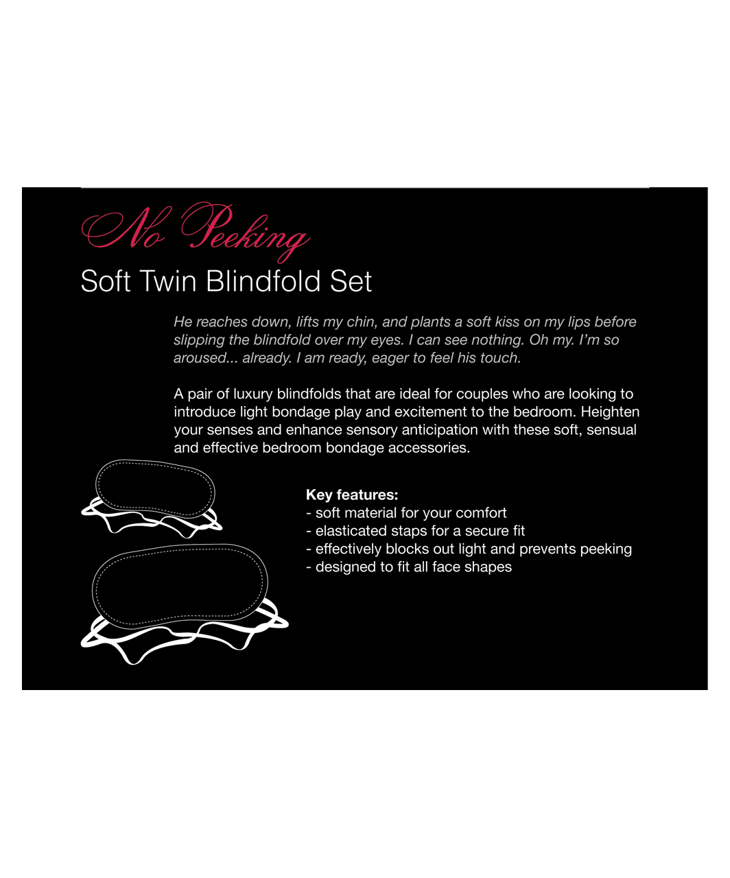 Fifty Shades Of Grey No Peeking Blindfolds - Image 2