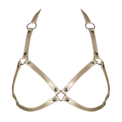 Obsessive Gold-coloured Leatherette Harness