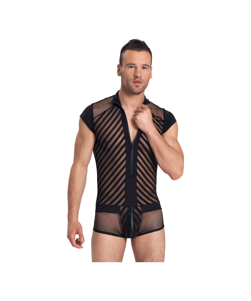 Svenjoyment Black Net Playsuit