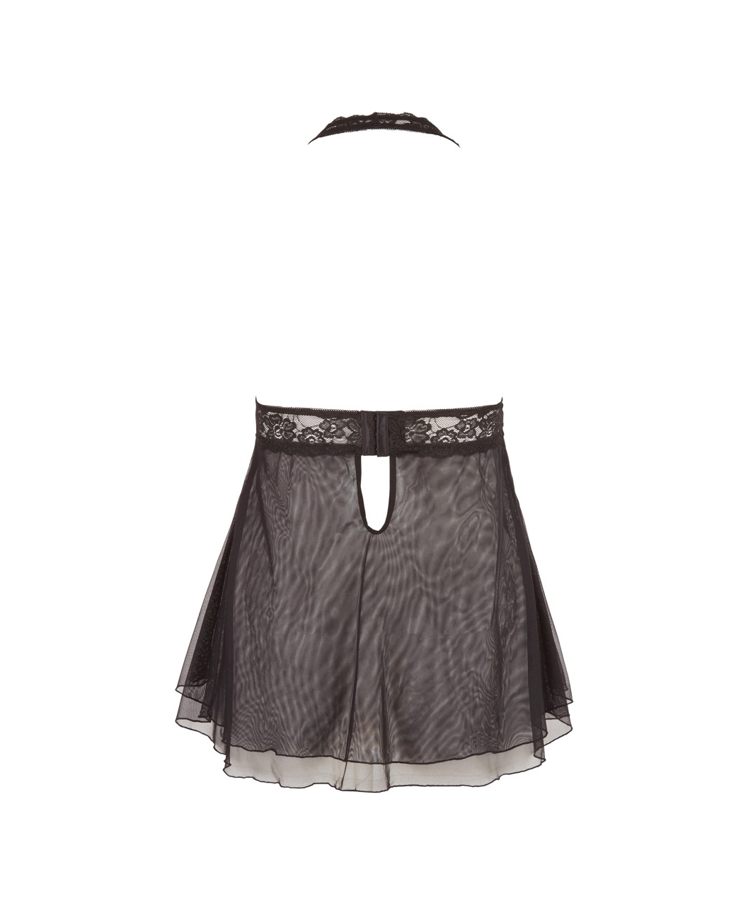 Cottelli Lingerie Black Sheer Mesh & Lace Babydoll - Image 4