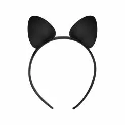 Coquette Black Leatherette Cat Ears Headband
