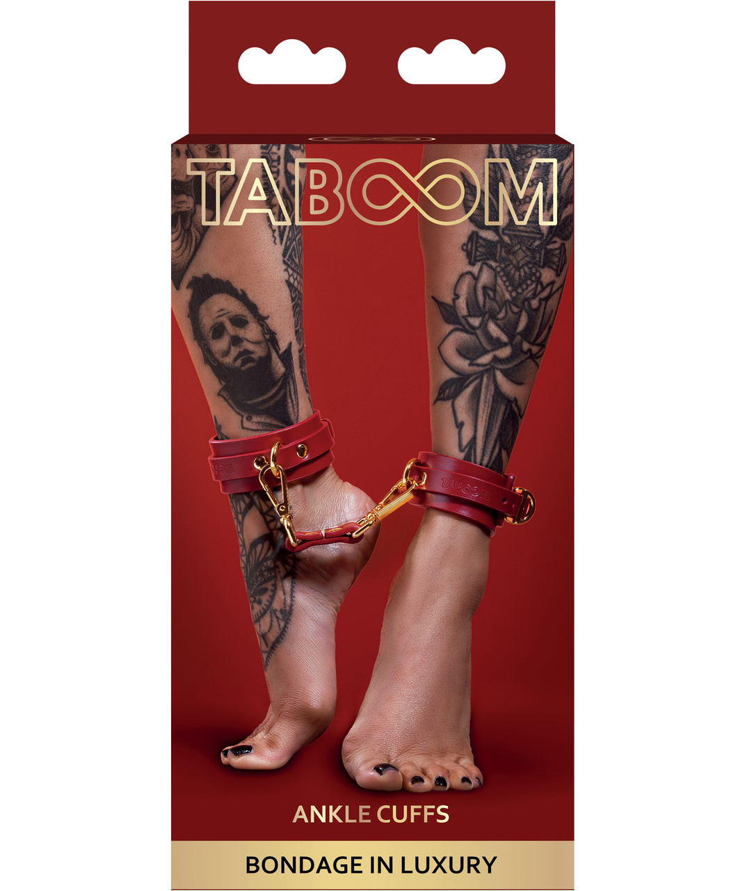 Taboom Burgundy Faux Leather Ankle Cuffs - Image 2