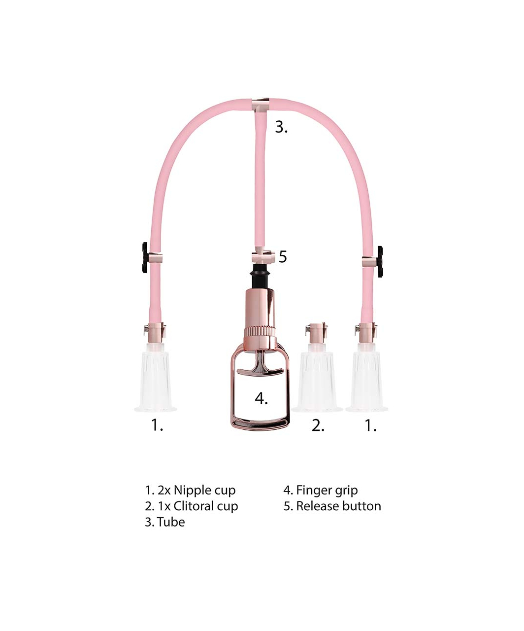 Shots Toys Pumped Rose Gold Clitoral & Nipple Pump Set - Image 8