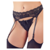 Cottelli Lingerie Black Lace Garter Belt With String