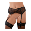 Cottelli Lingerie Black Suspender Belt