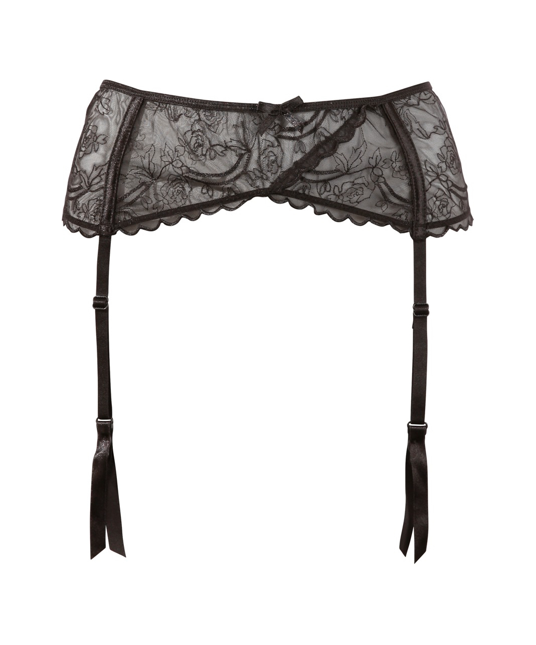 Cottelli Lingerie Black Suspender Belt - Image 3