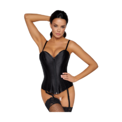 Cottelli Lingerie Black Suspender Corset