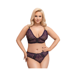 Cottelli Lingerie Purple Lace Lingerie Set