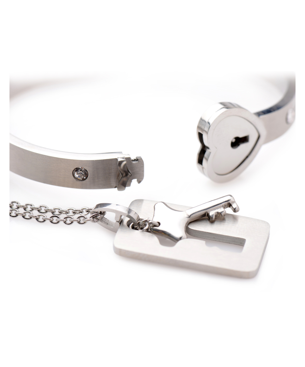 Master Series Cuffed Locking Bracelet And Key Necklace - Image 3