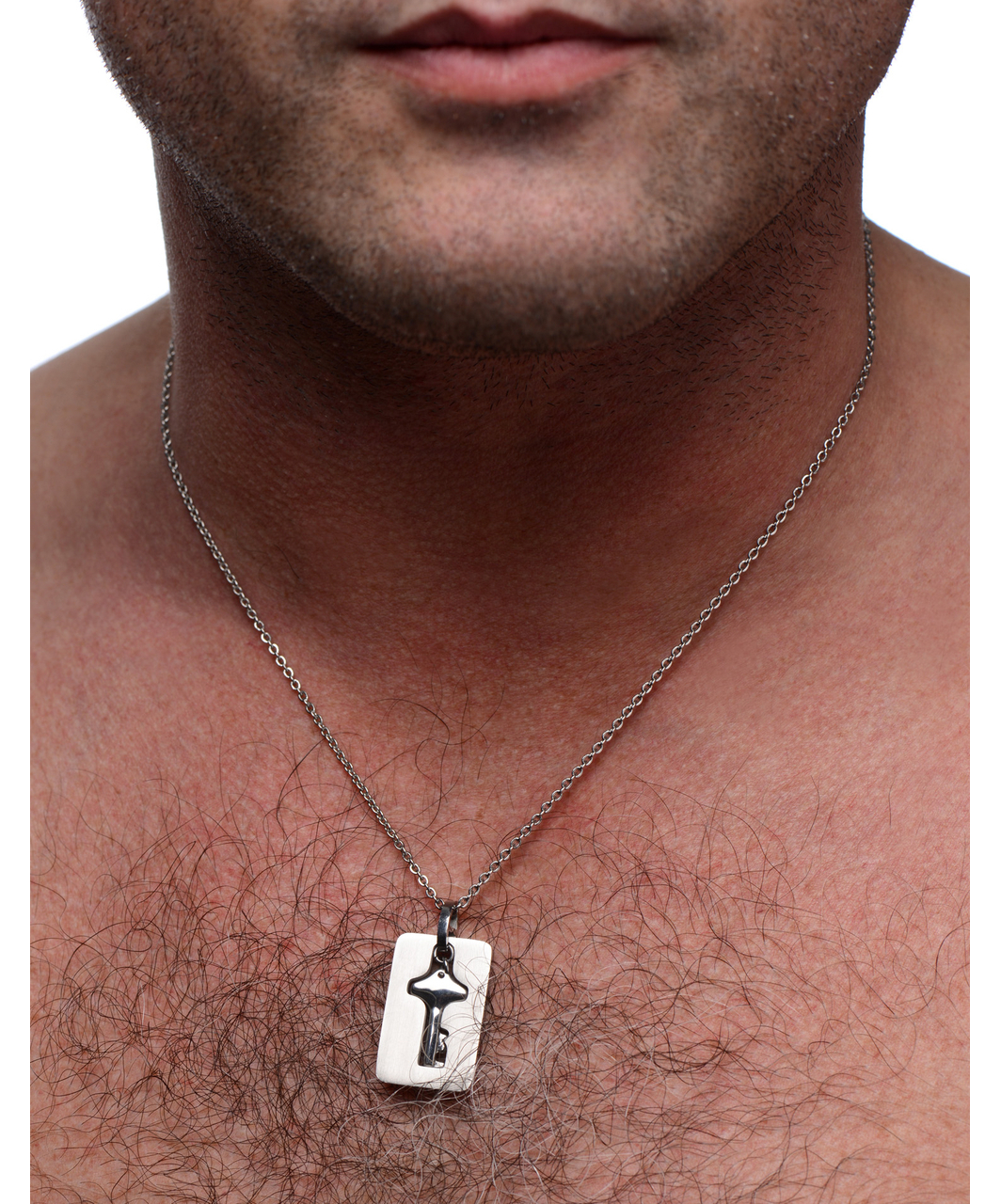 Master Series Cuffed Locking Bracelet And Key Necklace - Image 5