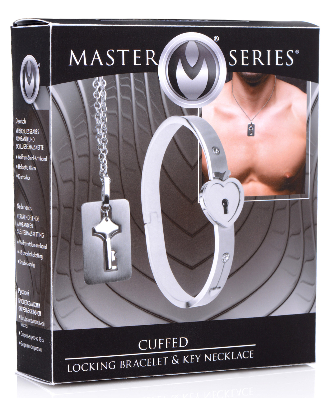 Master Series Cuffed Locking Bracelet And Key Necklace - Image 6