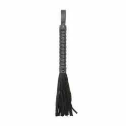 Darkness Black Faux Suede Flogger