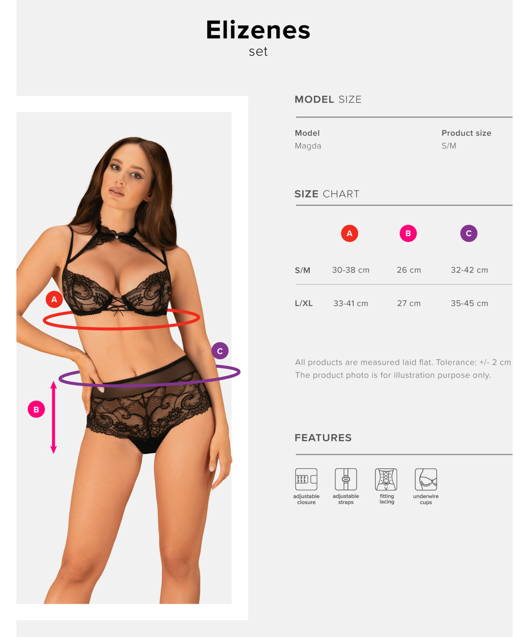 Obsessive Elizenes Black Lace Lingerie Set - Image 5