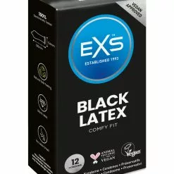 EXS Black Latex Comfy Fit (12 Pcs)