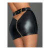 Noir Handmade Black Matte Look Mini Skirt With Zipper