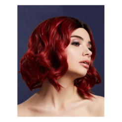 Fever Kourtney Red/black Ombre Short Wig With Curls