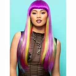 Fever Manic Panic Vivid Rainbow Downtown Diva Wig