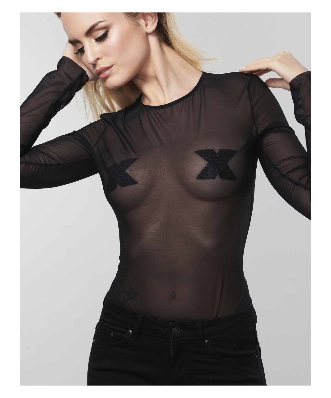 Bijoux Indiscrets Flash Cross Pasties - Image 3