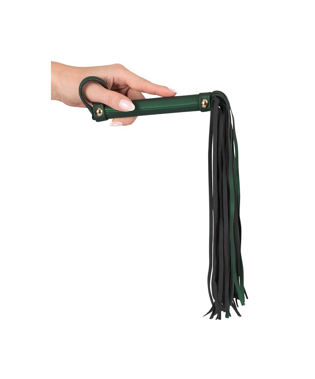 Bad Kitty Flogger And Collar In Green - Image 4