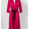MAKE Bright Pink Robe With Black Sash