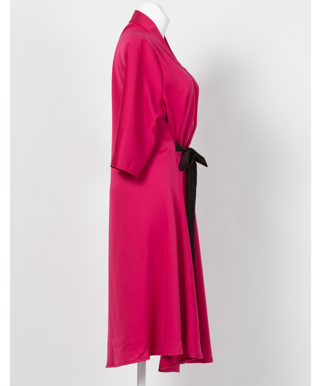 MAKE Bright Pink Robe With Black Sash - Image 2