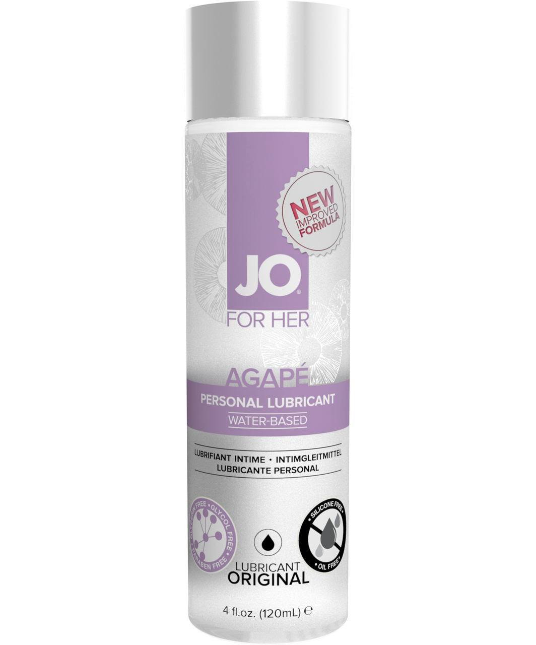 JO For Her Agapé Original Lubricant (30 / 60 / 120 Ml) - Image 3
