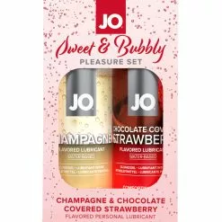 JO Sweet & Bubbly Flavored Water-Based Lubricant Set (2 X 60 Ml)