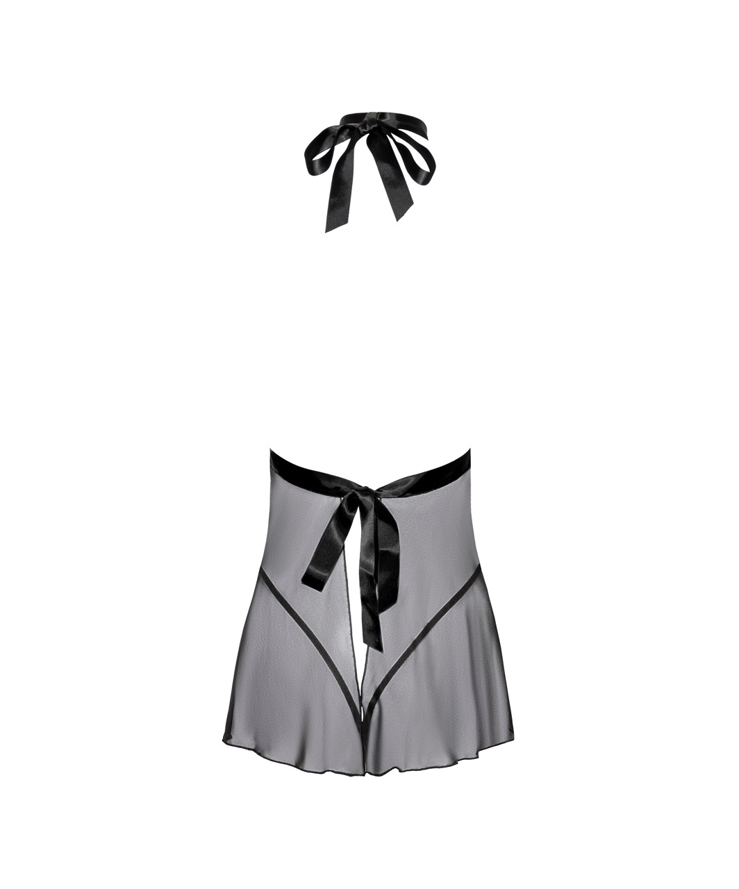 Kissable Posy Black Sheer Mesh Babydoll - Image 4