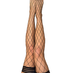 Kix'ies Kix’ies Michelle Black Diamond Net Hold-up Stockings