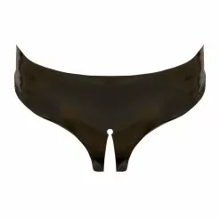 Late X Black Latex Crotchless Briefs