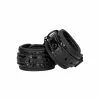Ouch! Black Vinyl Wrist Cuffs