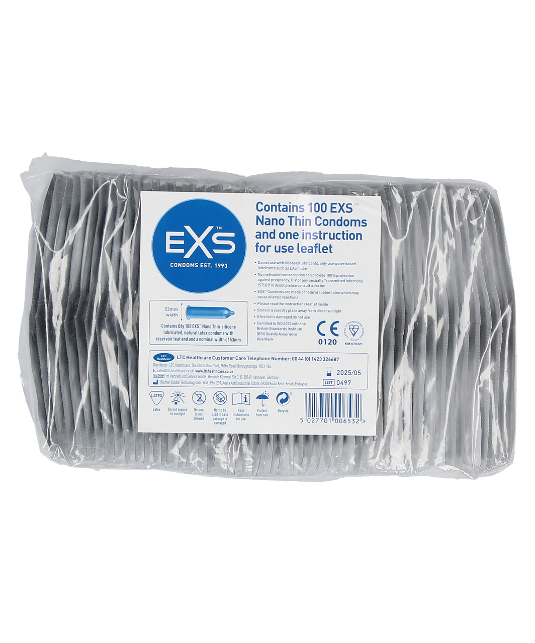 EXS Nano Thin Condoms (48 / 100 Pcs) - Image 3
