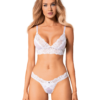 Obsessive Heavenlly White Lace Lingerie Set