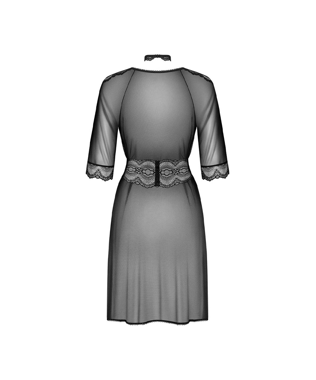 Obsessive Lucita Black Peignoir & Lace Choker - Image 4