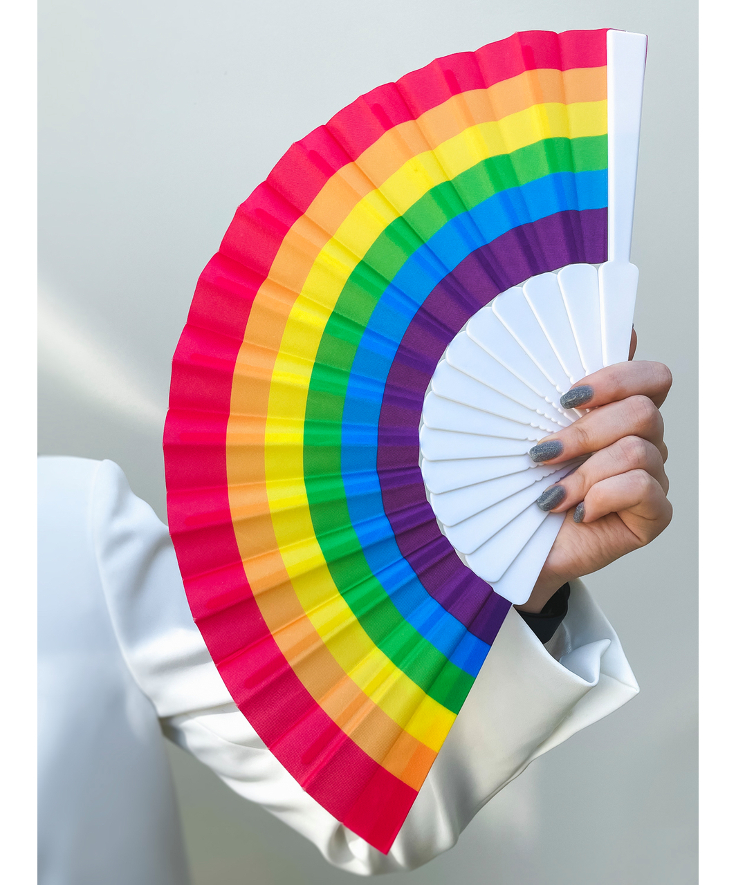 Rainbow Pride Hand Fan - Image 4