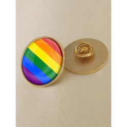 Rainbow Pride LGBT Flag Gloss Enamel Round Lapel Pin