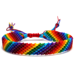 Rainbow Pride Woven Bracelet