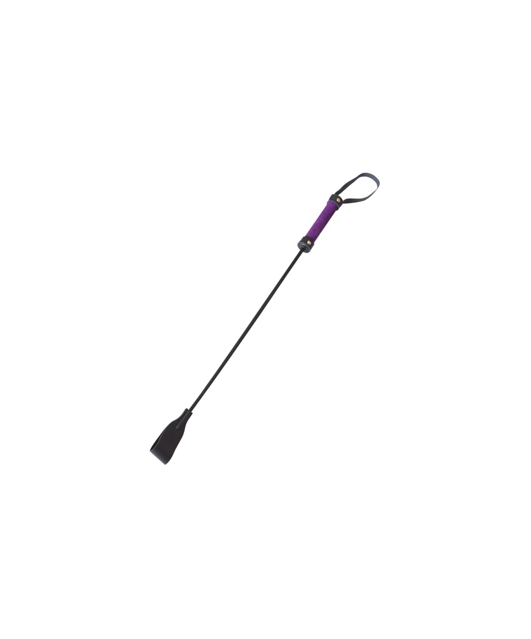 Let's Play Black & Purple Crop With Leather Tip