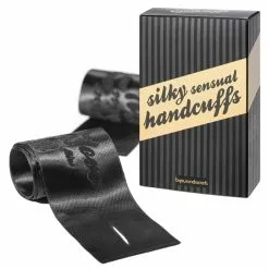 Bijoux Indiscrets Silky Sensual Black Satin Wrist Ties