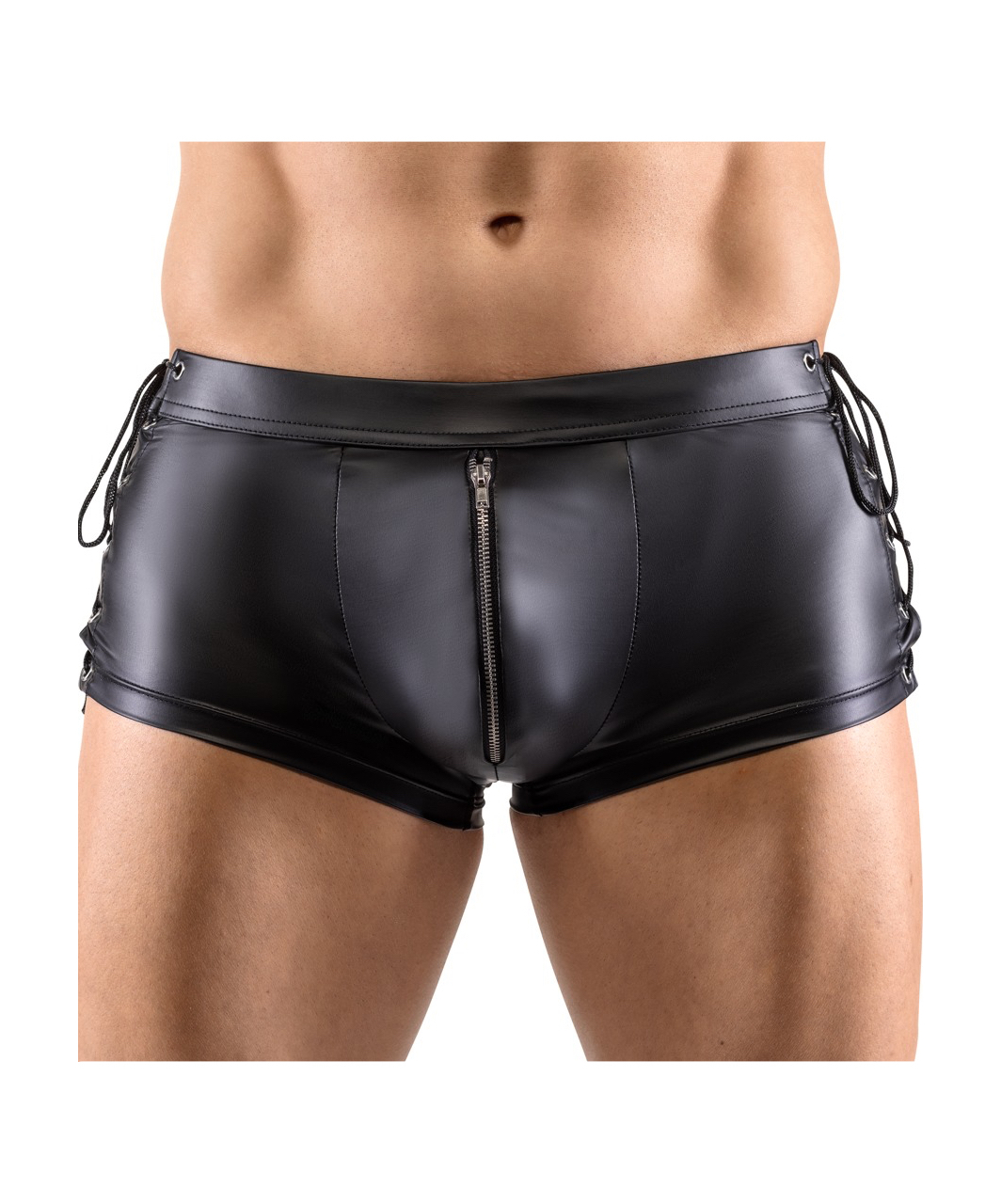 Svenjoyment Black Matte Look Trunks With Side Lacing - Image 2