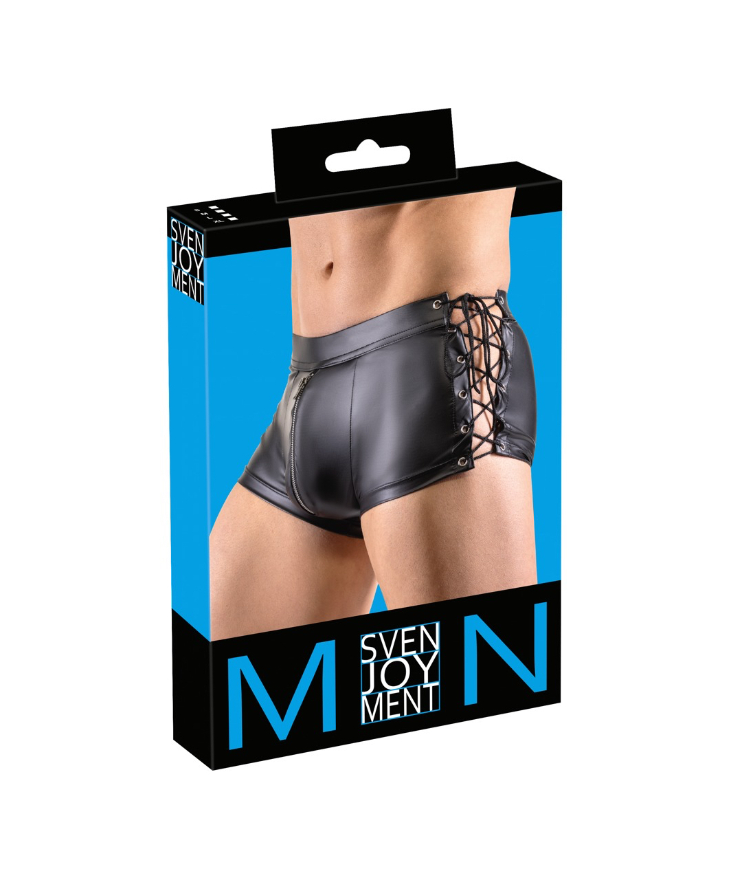 Svenjoyment Black Matte Look Trunks With Side Lacing - Image 7