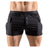 Svenjoyment Black Matte Look Shorts With Pockets