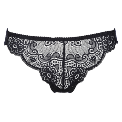 Axami Sexy Seductive Woman Black Lace Thong