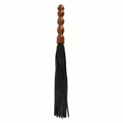 Zado Leather Flogger With Wooden Handle